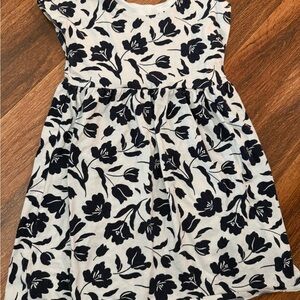 Old Navy Black and White Floral Kids Dress